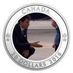 Une pièce en argent pur pour souligner le moment important de la visite royale au Canada en 2016